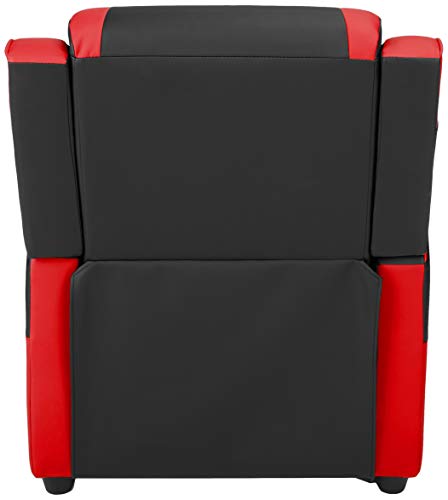 Kids/Youth Gaming Recliner with Headrest and Back Pillow, 5+ Age Group, Black and Red