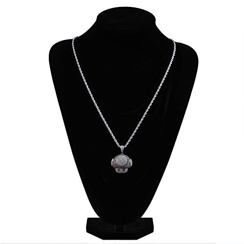TOPGRILLZ Iced Out Simulated Lab Diamond Super Marie Mellow Mushroom Teddy Bear Pendant