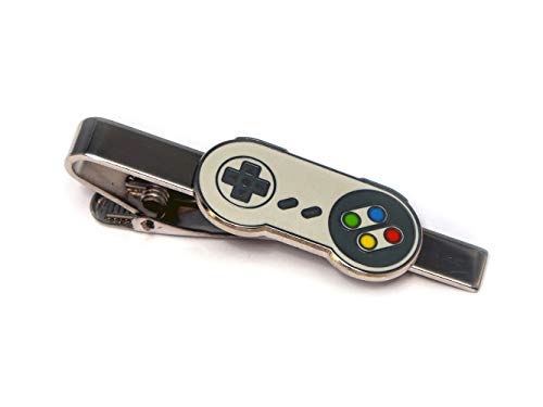 SNES Super Nintendo Tie Clip, NES Nintendo Controller Cufflinks, Retro Gaming Jewelry