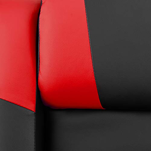 Kids/Youth Gaming Recliner with Headrest and Back Pillow, 5+ Age Group, Black and Red