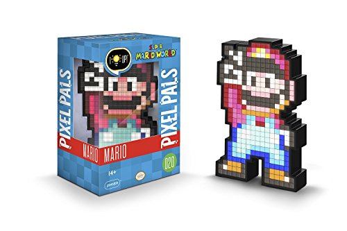 PDP Pixel Pals Nintendo Super Mario World Mario Collectible Lighted Figure, 878-041-NA-SMWM