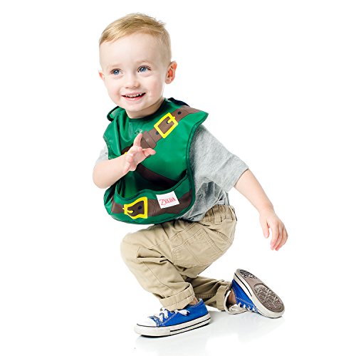 Bumkins Nintendo Zelda SuperBib, Baby Bib, With Cape Waterproof