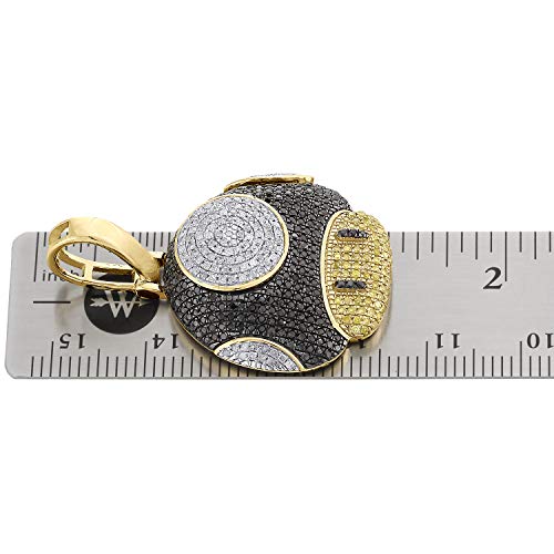 10K Yellow Gold Diamond Super Mario Toad Mushroom Head Pendant 1.5" Charm 1.4 CT