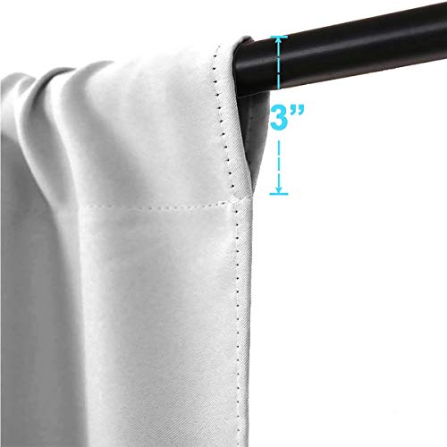 Darlene Harts White Thermal Insulated Curtains 40 Inches Long