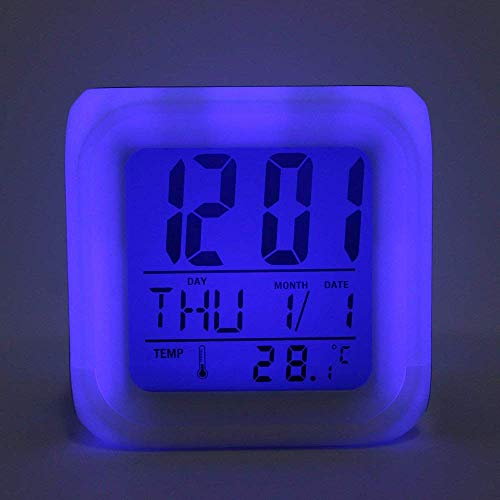 ASLNSONG Super Mario Bros 7 Colors Change Digital Alarm Clock