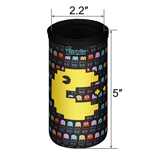 Beautyflier 12oz Slim Can Neoprene Bottle Insulator Sleeve Collapsible Drink Slim Can