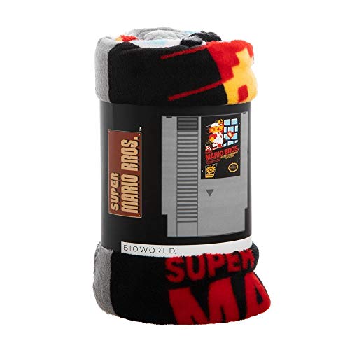 Bioworld Nintendo SNS Cartridge Video Game Blanket