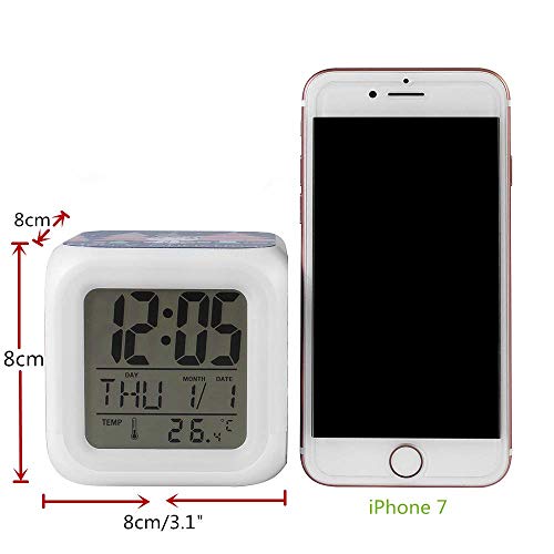 ASLNSONG Super Mario Bros 7 Colors Change Digital Alarm Clock
