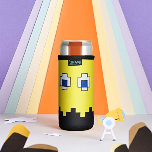 Beautyflier 12oz Slim Can Neoprene Bottle Insulator Sleeve Collapsible Drink Slim Can