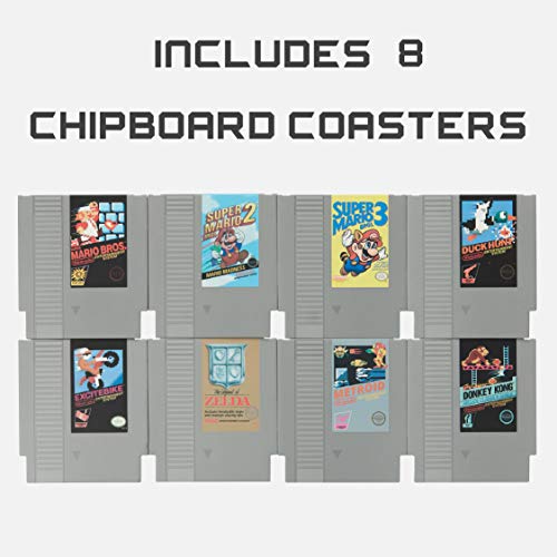 Paladone Nintendo NES Cartridge Coasters for Drinks