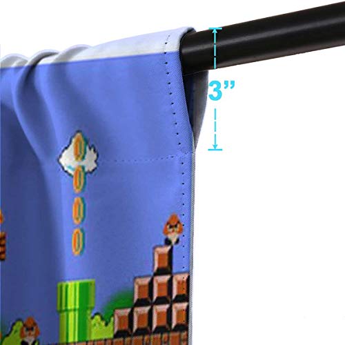 Darlene Harts Super_Mario_Bros_3D_by_Kritter5X Window Curtains 2 Panel 45 Inch Lenght Baby Window Shade for Girl Bedroom 55x45 Inch