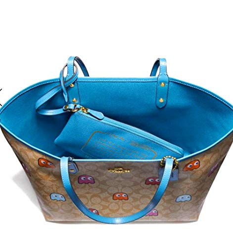 Coach Reversible City Tote with Pacman Ghost Print