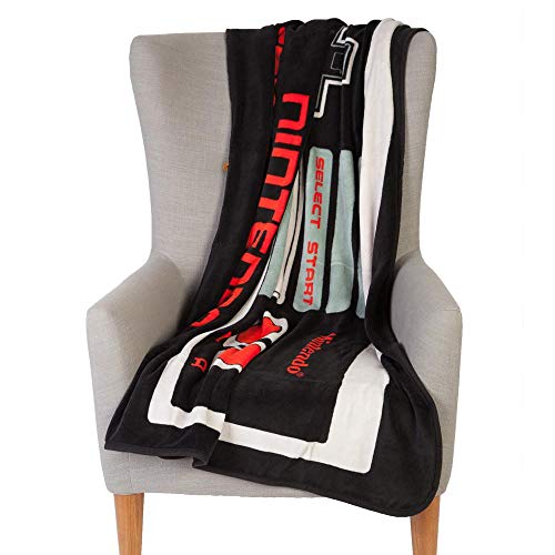 Bioworld Nintendo Retro NES Controller Throw Blanket, 48" x 60"