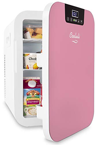 Pink Liter Compact Cooler Warmer Mini Fridge for Bedroom