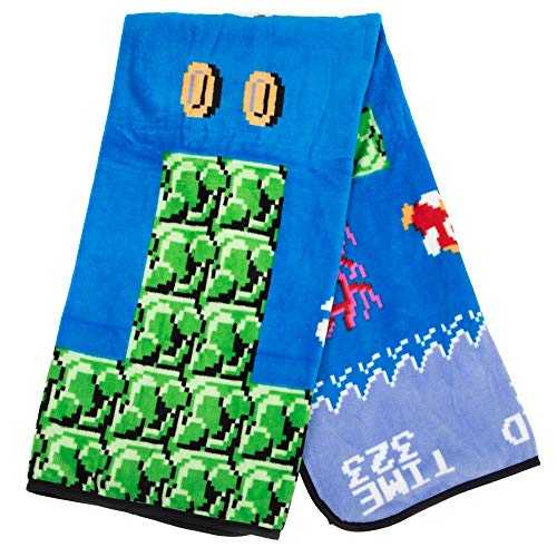 Bioworld Super Mario Video Game Fleece Throw Fan Accessory