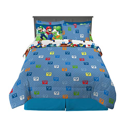 Mario-Themed Full Size 7-Piece Bedding Set