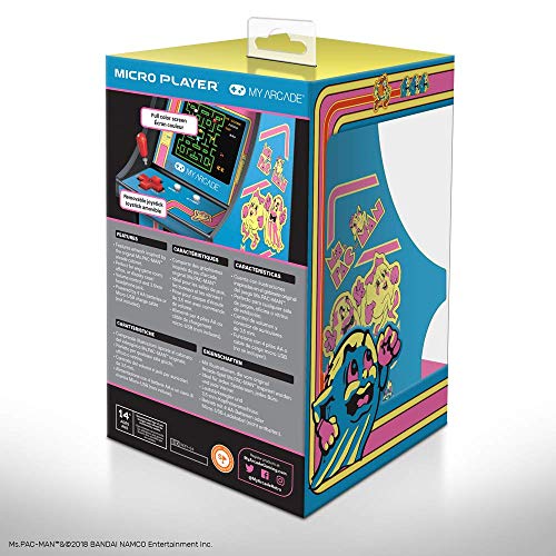 My Arcade Micro Player Mini Arcade Machine: Ms. Pac-Man Video Game, Fully Playable