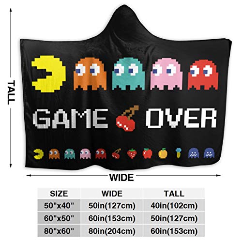 Arcade Video Game Throw Blanket,Flannel Blanket Bedding Wearable Blanket