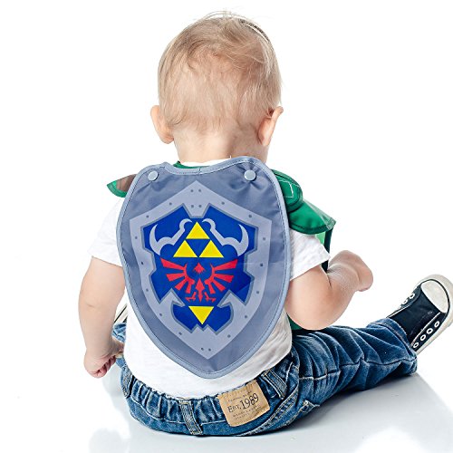 Bumkins Nintendo Zelda SuperBib, Baby Bib, With Cape Waterproof