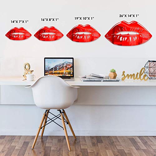 Gloss Lips 3D Acrylic Wall Art