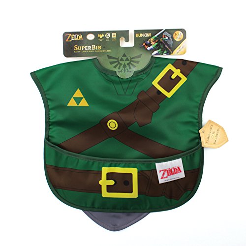 Bumkins Nintendo Zelda SuperBib, Baby Bib, With Cape Waterproof