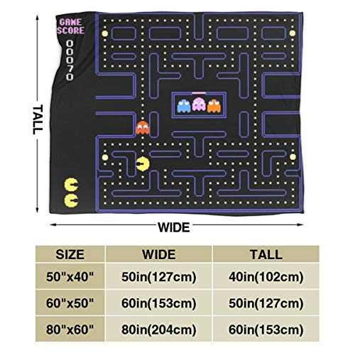 Korlav Arcade Video Game Throw Blanket, Flannel Blanket Bedding