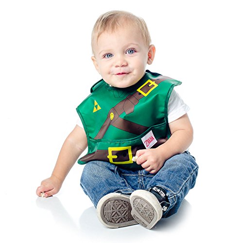 Bumkins Nintendo Zelda SuperBib, Baby Bib, With Cape Waterproof