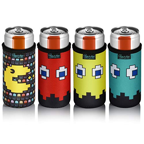 Beautyflier 12oz Slim Can Neoprene Bottle Insulator Sleeve Collapsible Drink Slim Can