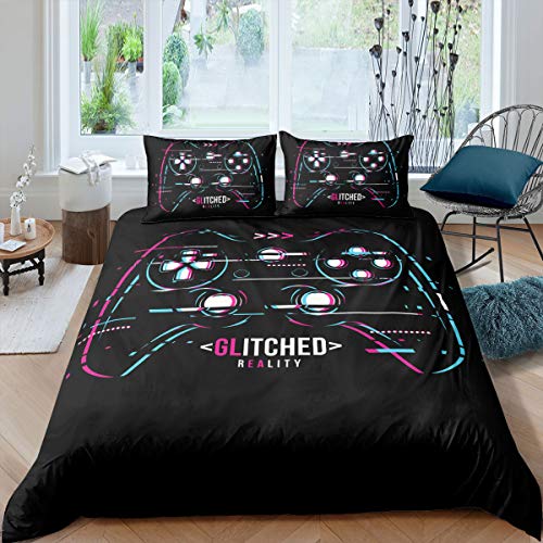 Gamepad Bedding Set for Boys Queen Modern Gamer Comforter Cove