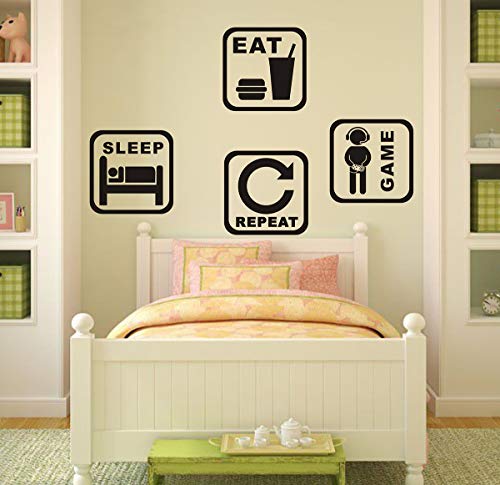 Game Boy Wall Decals Video Game Stickers Vinyl Wall Decal Gaming Quote