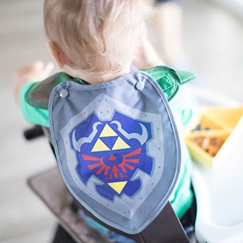 Bumkins Nintendo Zelda SuperBib, Baby Bib, With Cape Waterproof