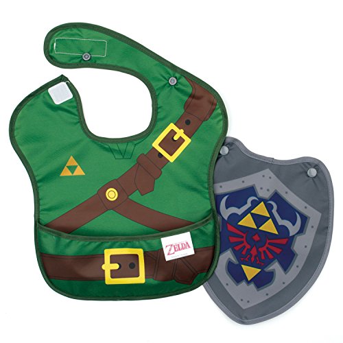 Bumkins Nintendo Zelda SuperBib, Baby Bib, With Cape Waterproof