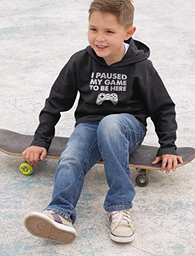 I Paused My Game to Be Here Funny Gift for Gamer Youth Hoodie