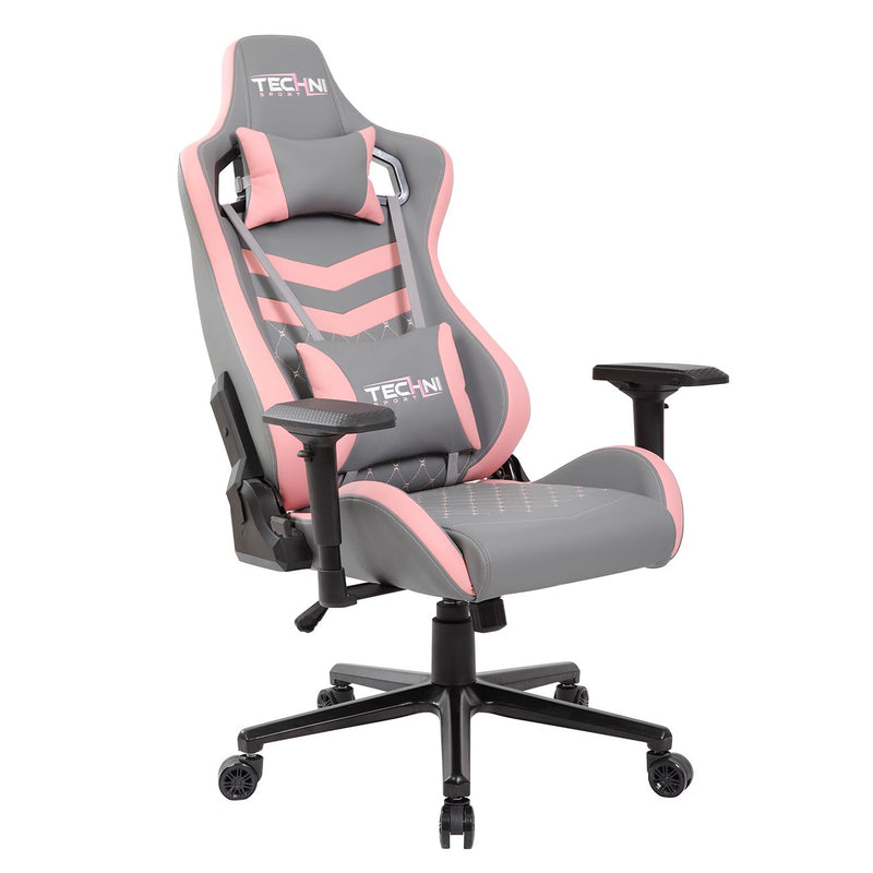 Pink & Gray GameMaster Series Gaming Chair