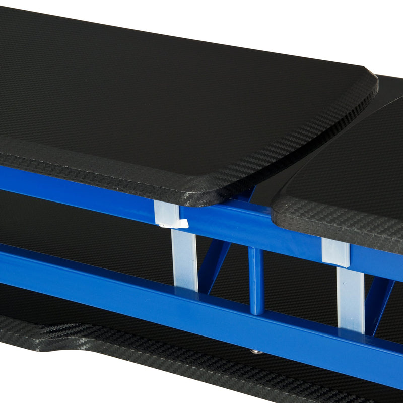 Techni Sport Blue Y-Shape Gaming Desk - Stryker at Gaming Girlfriends