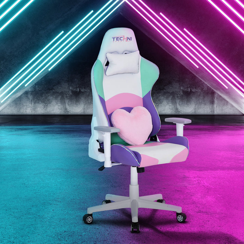 Kawaii Colors Pink & White Gaming Chair