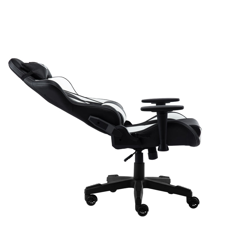 White & Black ProGamer2 Series Reclining Gaming Chair