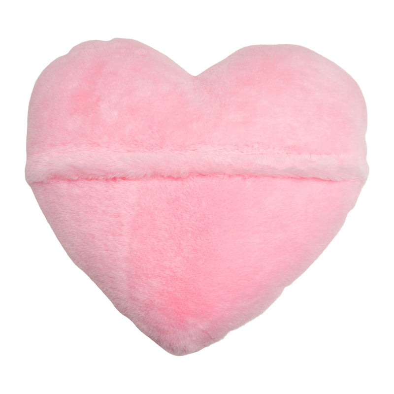 Pink Plush Heart Shaped Lumbar Pillow at Gaming Girlfriends