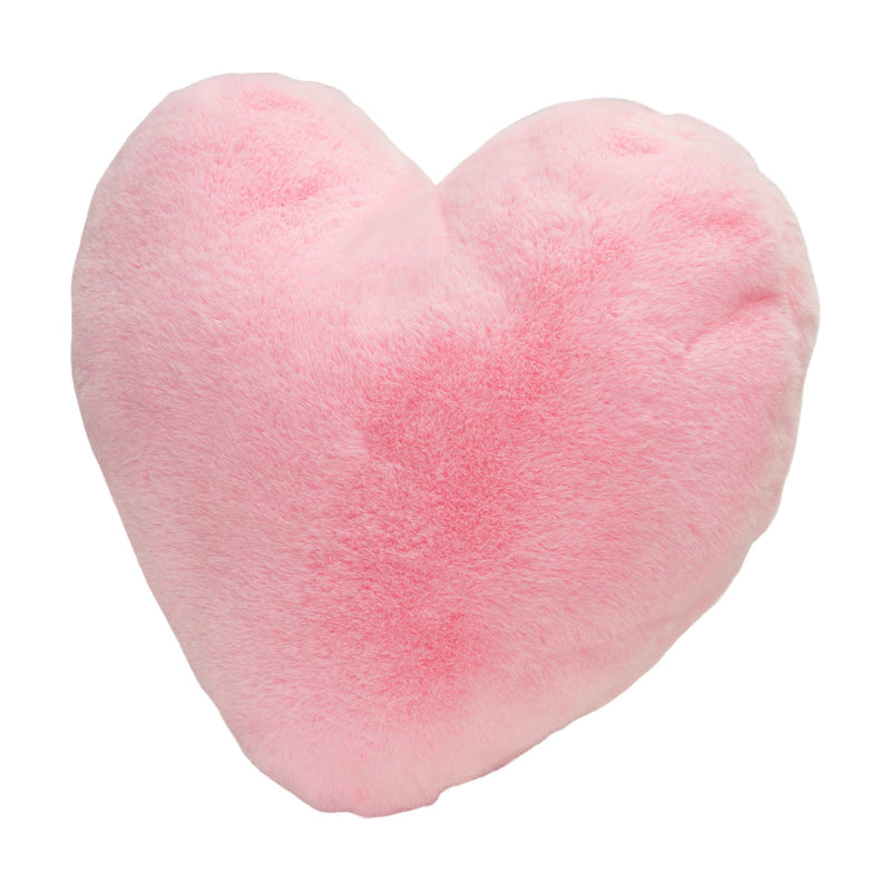 Pink Plush Heart Shaped Lumbar Pillow at Gaming Girlfriends