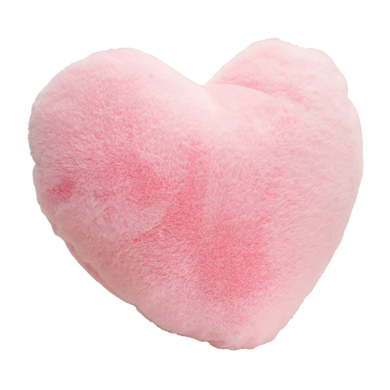 Pink Plush Heart Shaped Lumbar Pillow at Gaming Girlfriends
