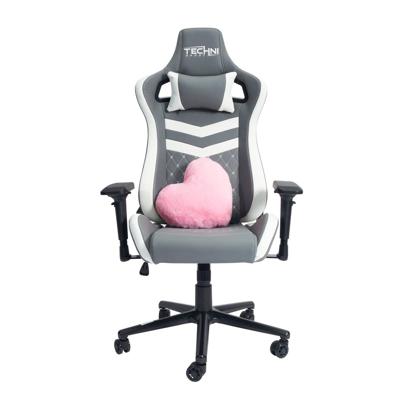 Pink Plush Heart Shaped Lumbar Pillow at Gaming Girlfriends