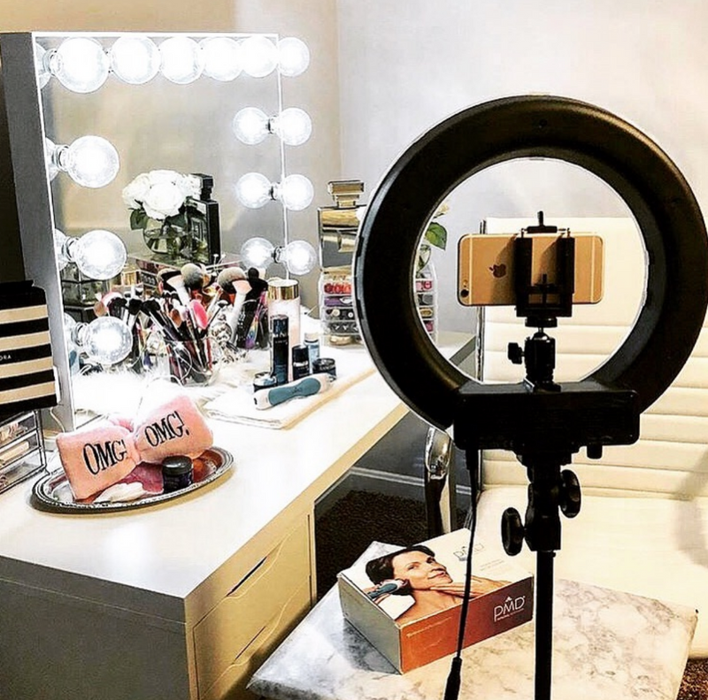 LED Ring Light with Stand & Phone Holder for Live Streaming